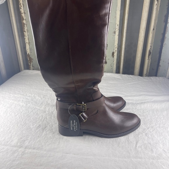 Style & Co Women’s Marlies Brown Leather Boots - Picture 2 of 10